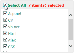 Check and uncheck all checkboxes in CheckBoxList using jQuery