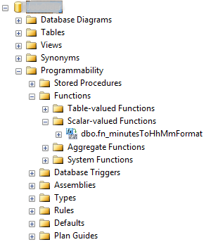 SQL Function to convert minutes to HH:MM Format