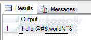 SQL user defined function to replace integer values with special characters in a string.